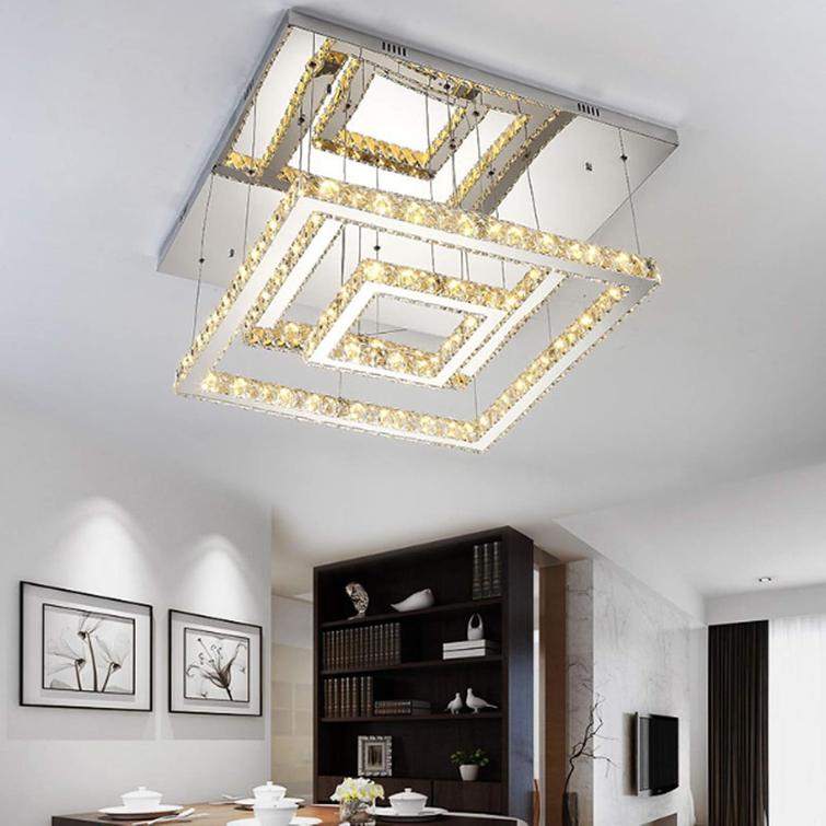 Aethelred 80cm Square K9 Crystal Chandelier