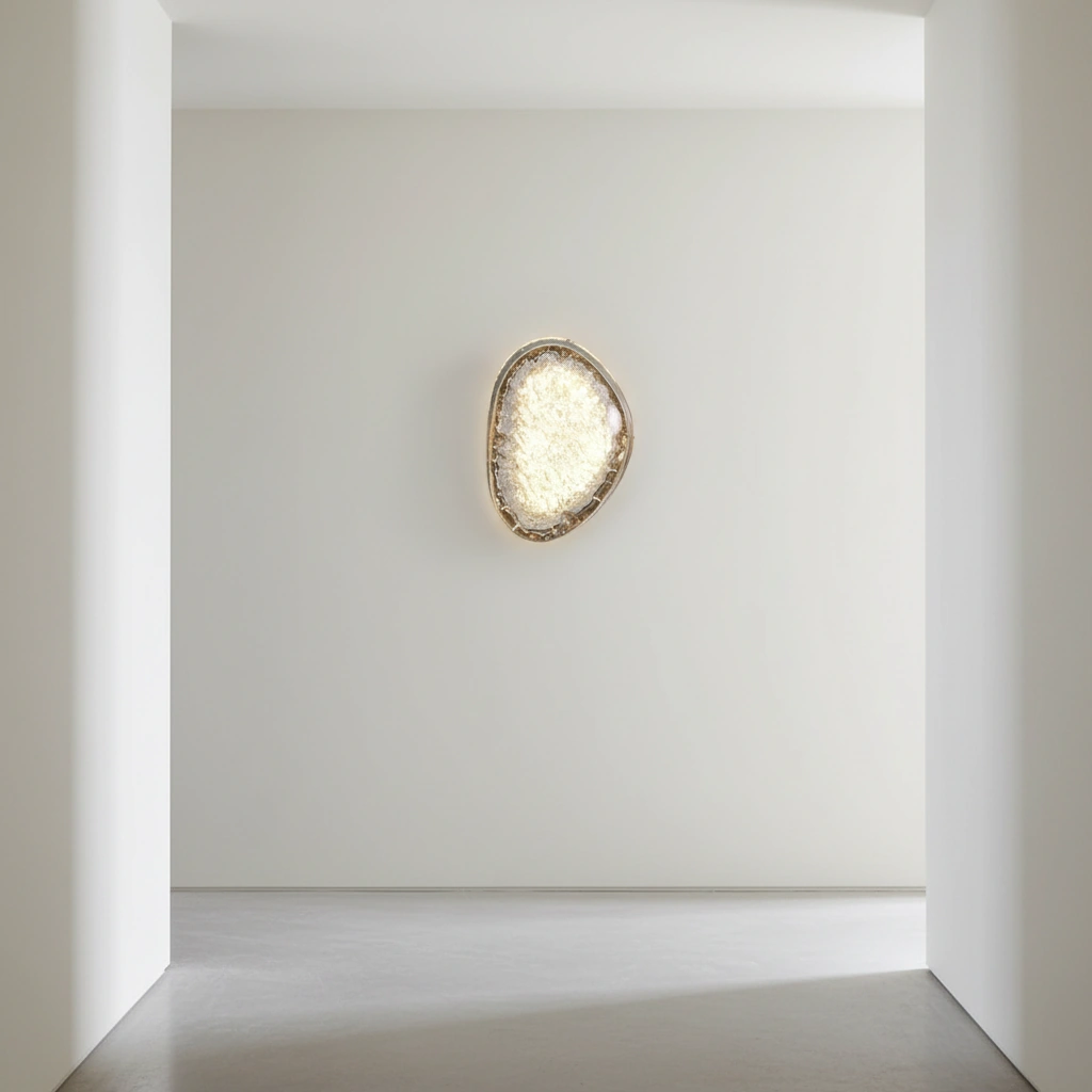 Agata Organic Geode Glass Wall Sconce Angle 2