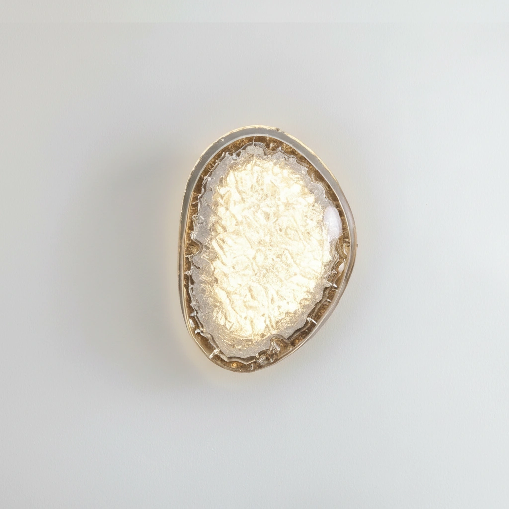 Agata Organic Geode Glass Wall Sconce Angle 3