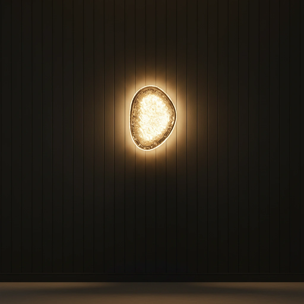 Agata Organic Geode Glass Wall Sconce Angle 4