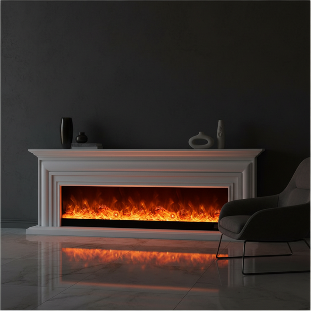 Ambiance 43-inch Linear Electric Fireplace Detail Perspective