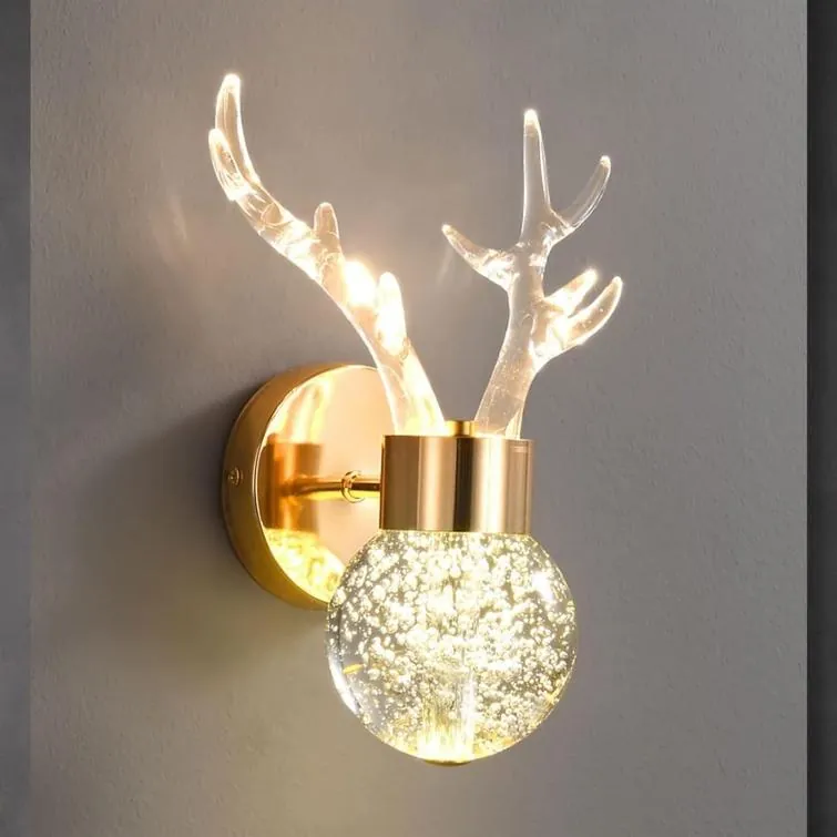 Antler Bubble Crystal Wall Sconce