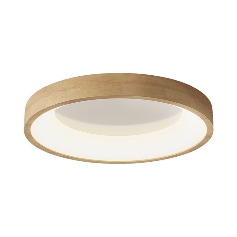 Aoki 45cm Japandi Wooden Ring Ceiling Light