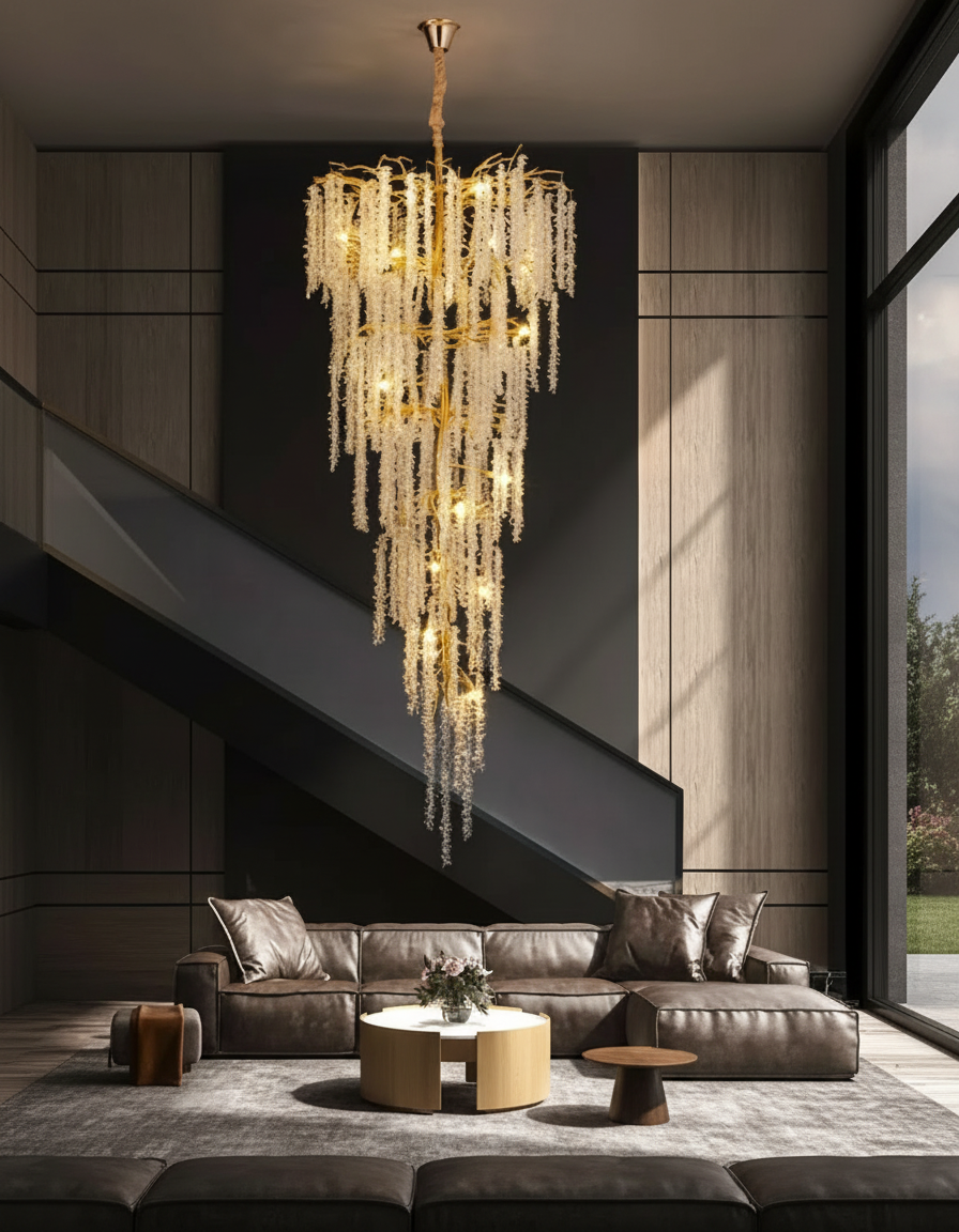 Arboria Raindrop Crystal Chandelier Primary Perspective