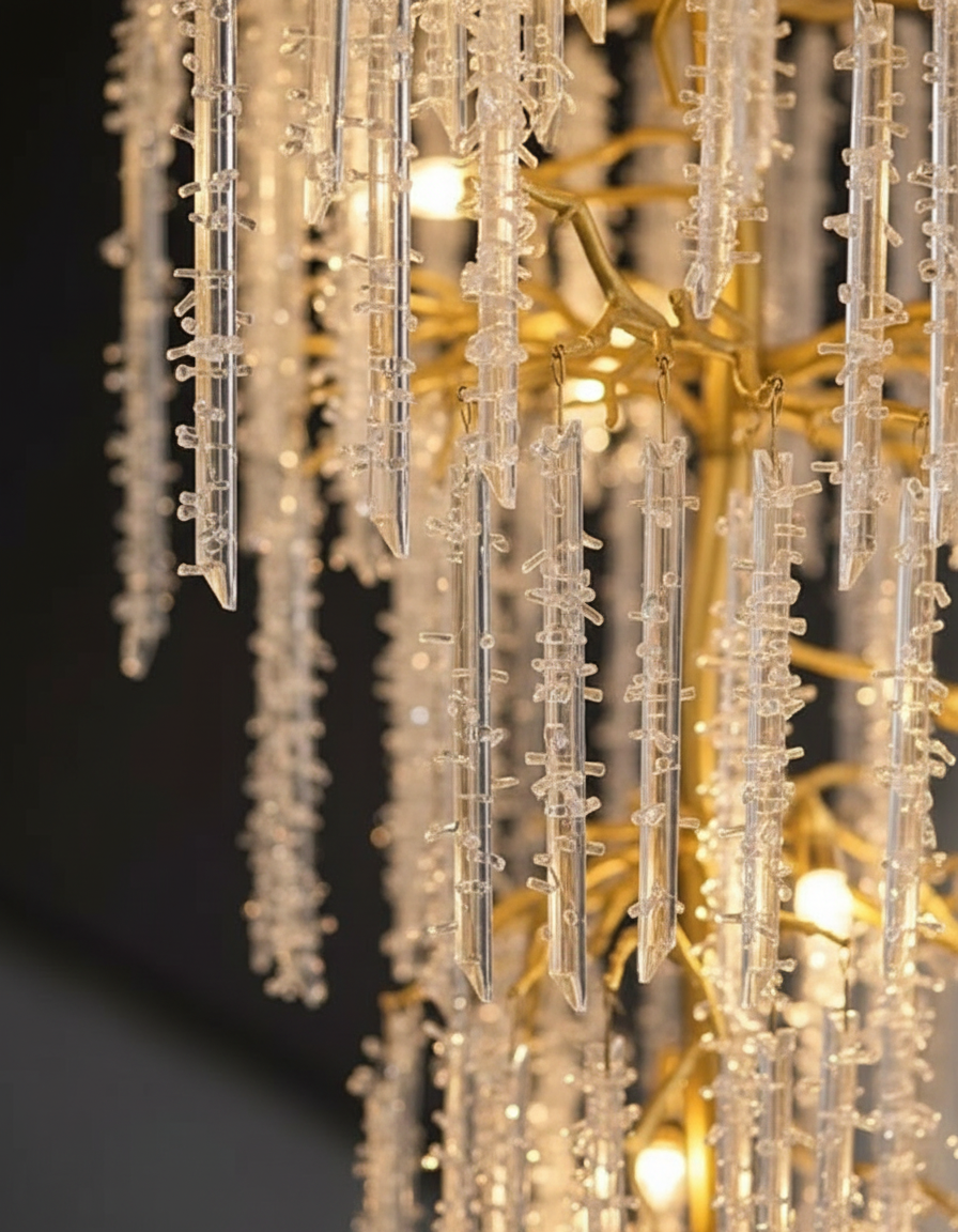 Arboria Raindrop Crystal Chandelier Angle 3