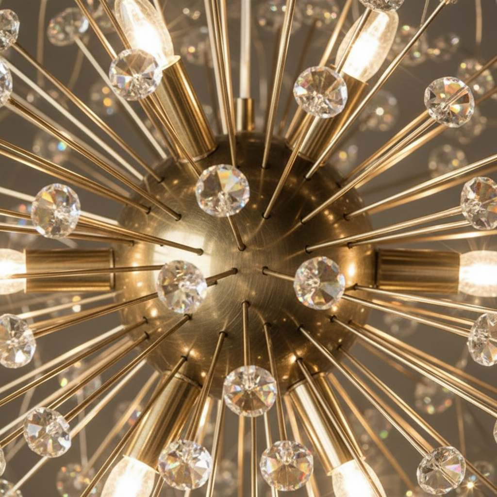 Astraea 80cm Dandelion Starburst Crystal Chandelier Angle 3