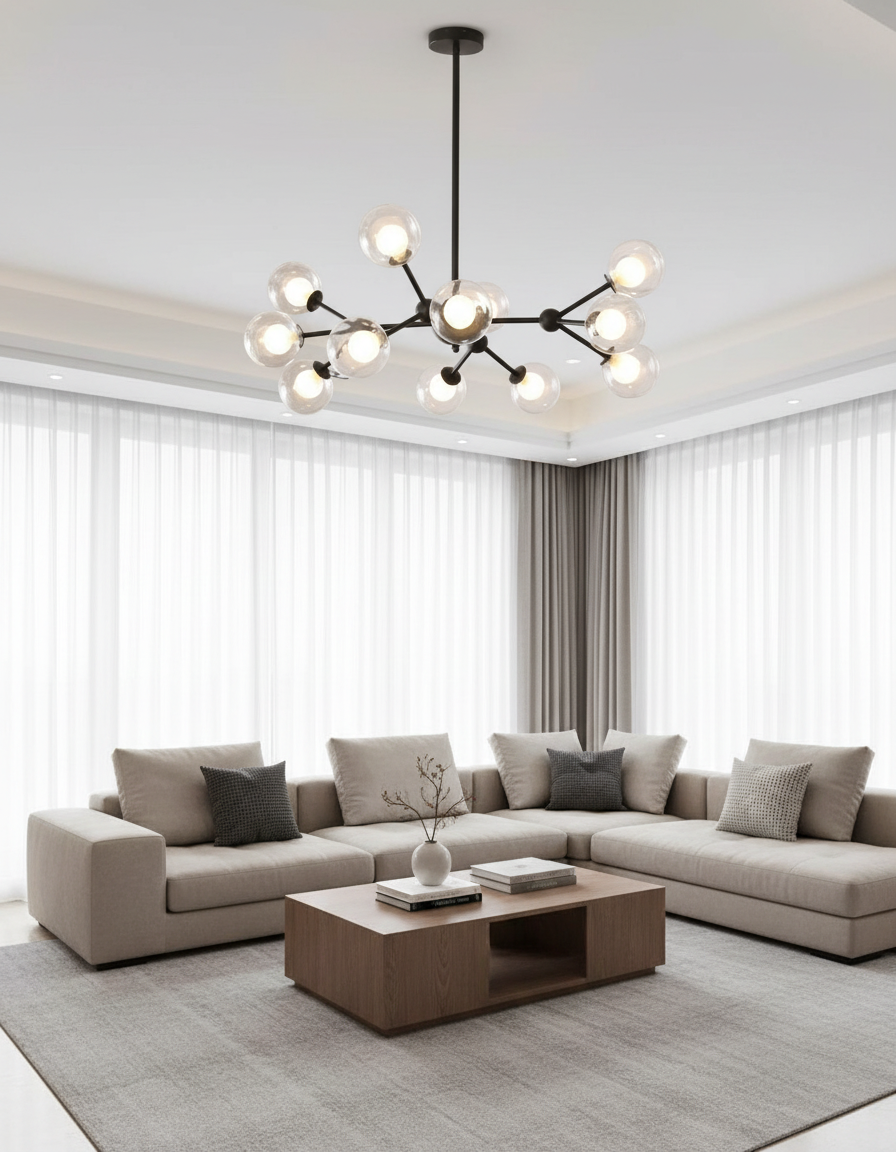 Atomos 15-Globe Sputnik Chandelier Primary Perspective