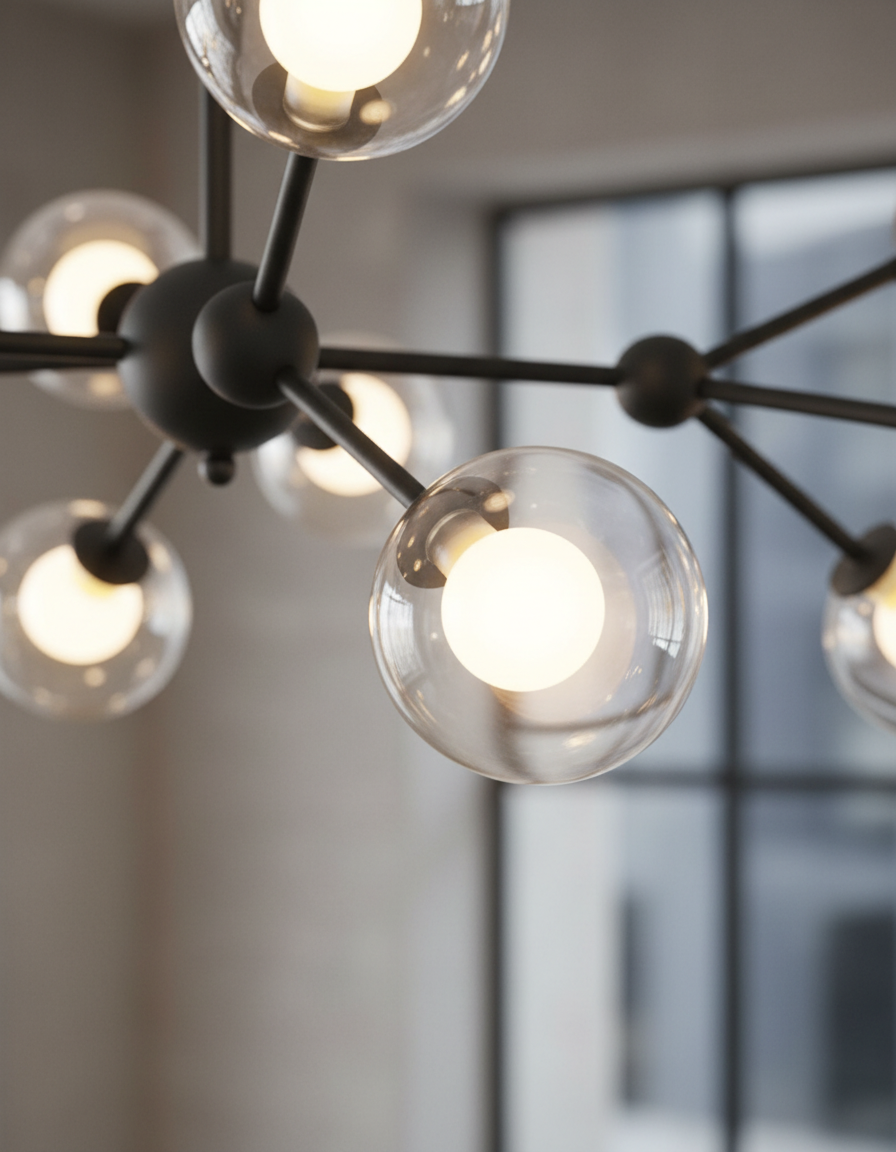 Atomos 15-Globe Sputnik Chandelier Angle 3