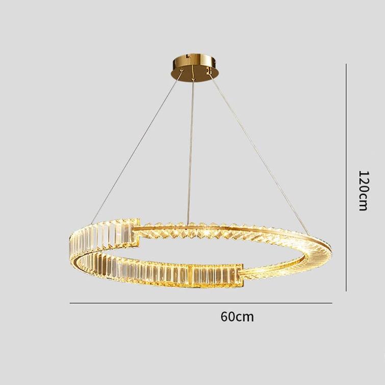 Aura 60cm Split-Ring K9 Crystal Chandelier