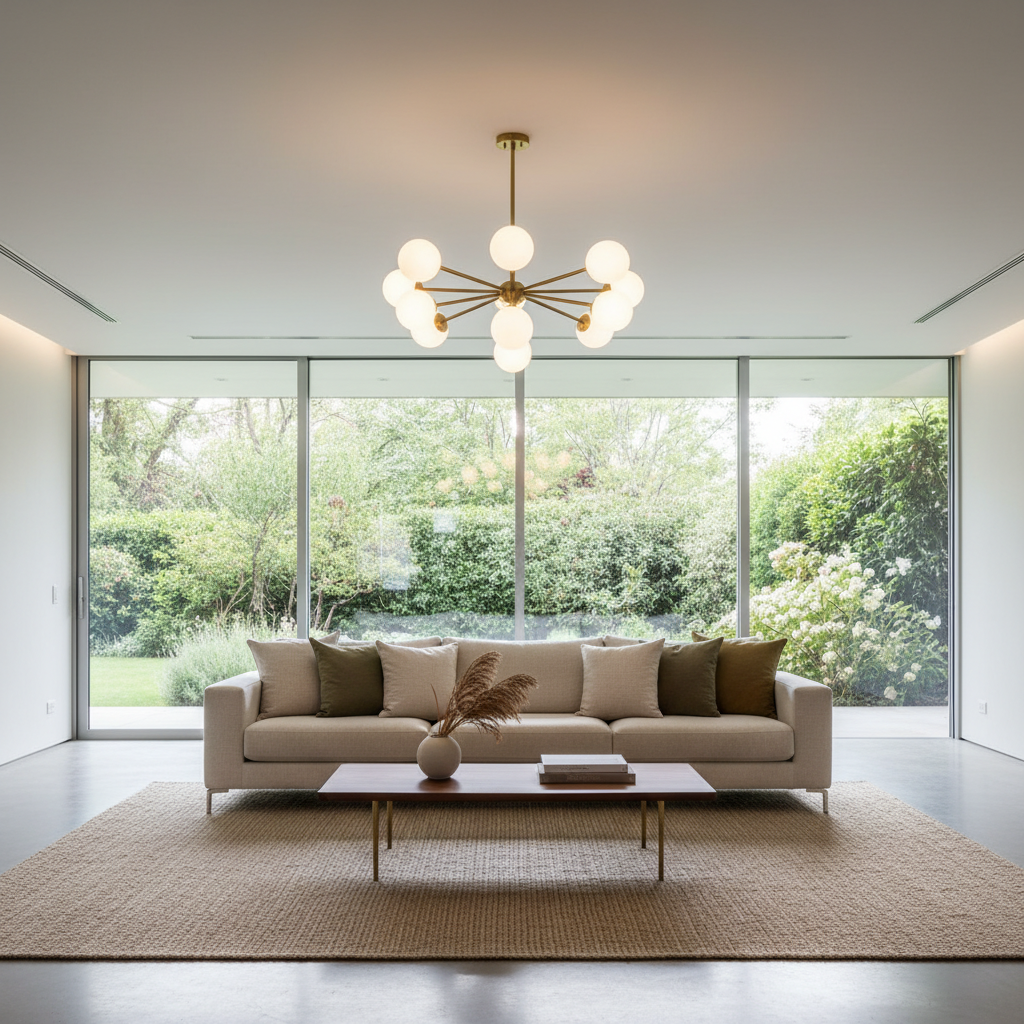 Aura 7-Globe Sputnik Chandelier Primary Perspective
