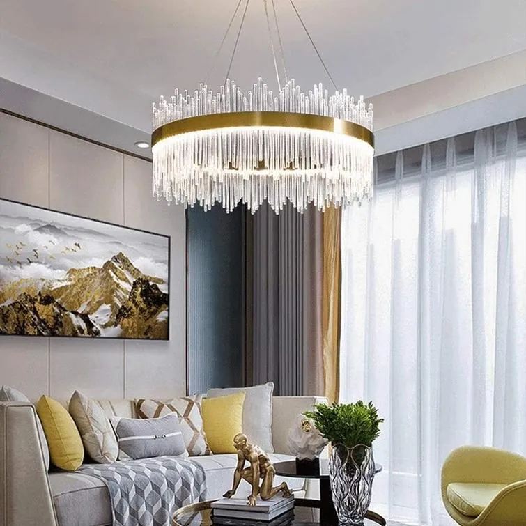 Aura 80cm K9 Crystal Halo Chandelier