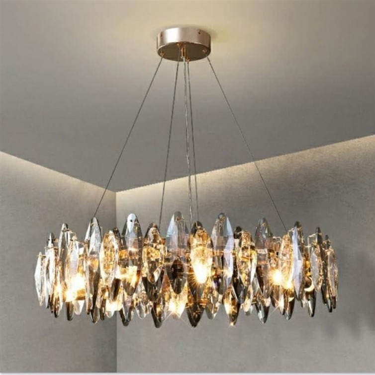Aura 80cm K9 Crystal Ring Chandelier