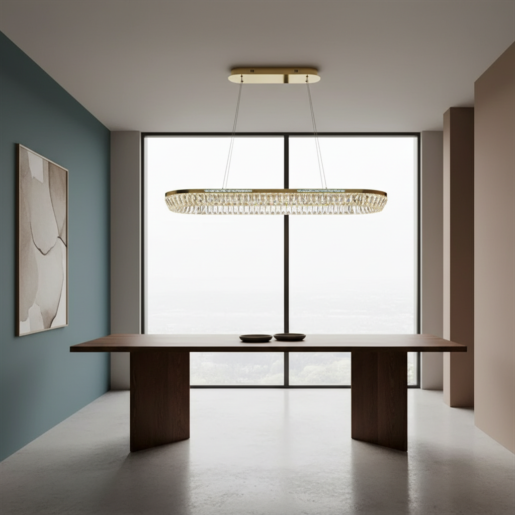 Aura 80cm Linear K9 Crystal Pendant Primary Perspective