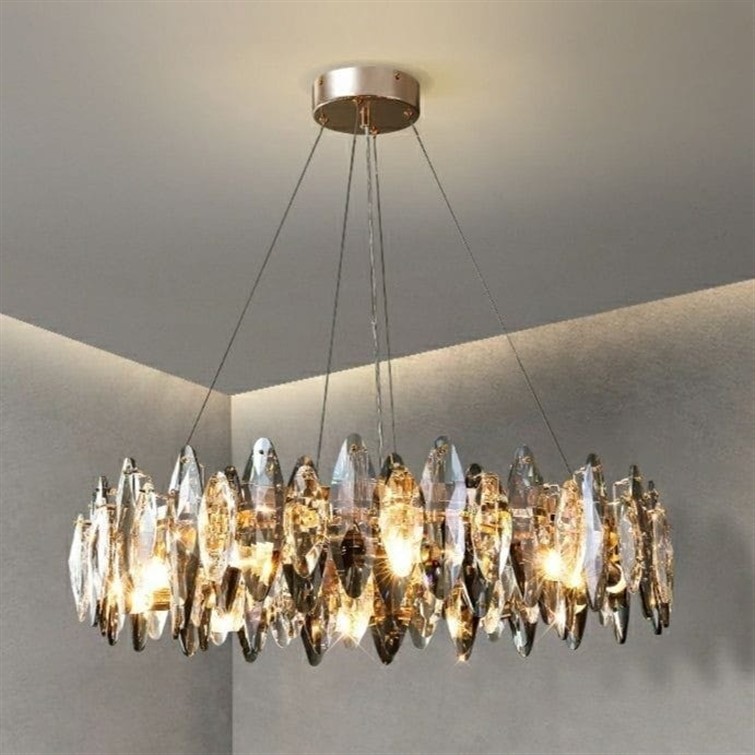 Aura 80cm Round K9 Crystal Ring Chandelier