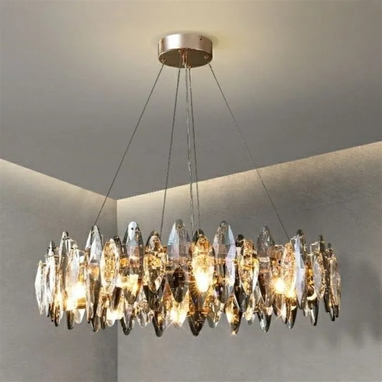 Aura 80cm Round K9 Crystal Ring Chandelier