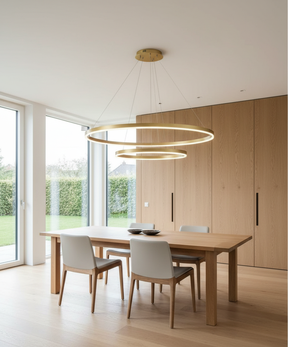 Modern Minimalist Dual-Ring Luminaire