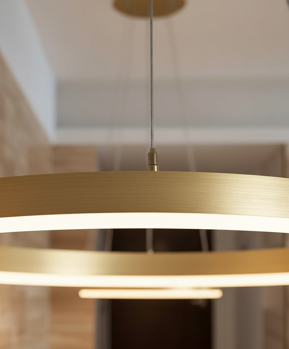 Aura Duo 8060 LED Ring Pendant Angle 3