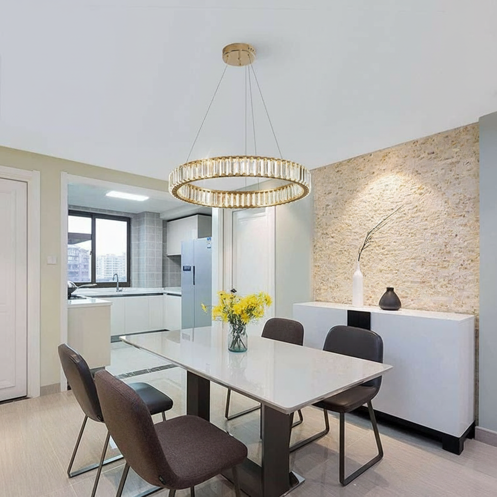 Aura Mobius 80cm K9 Crystal Chandelier Primary Perspective