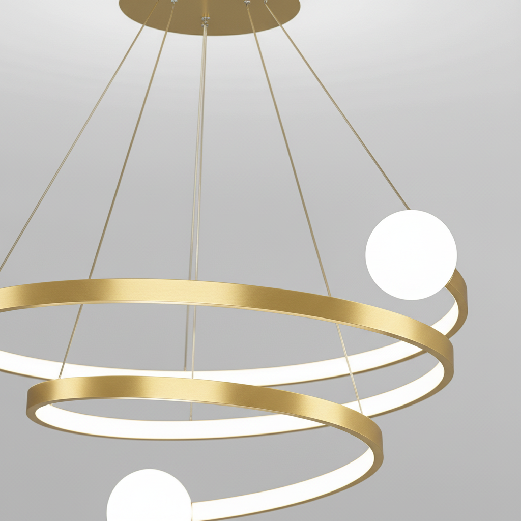 Aura Spiralis 550mm LED Pendant Chandelier Angle 3
