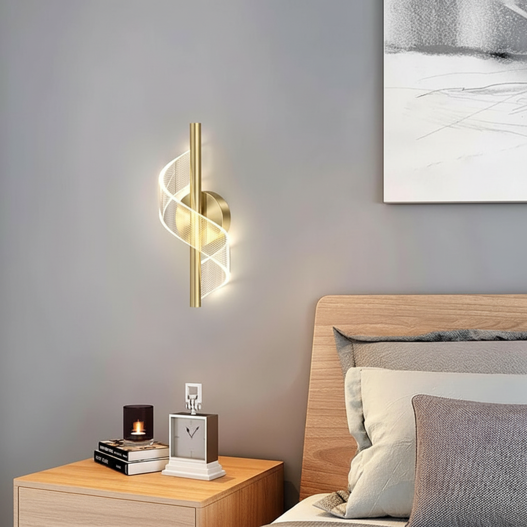 Aura Spiralis Helical LED Wall Sconce Primary Perspective
