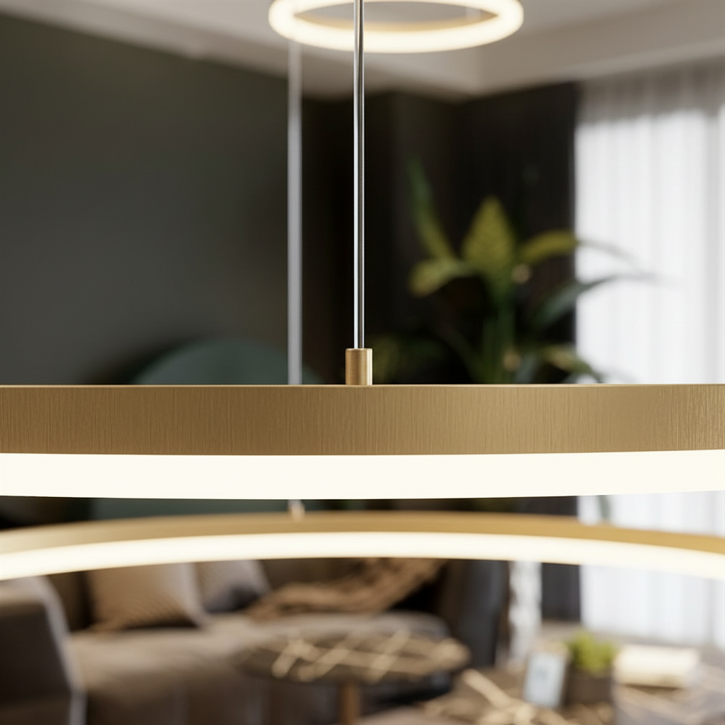 Aura Trio 800 Tiered Ring Pendant Chandelier Angle 3