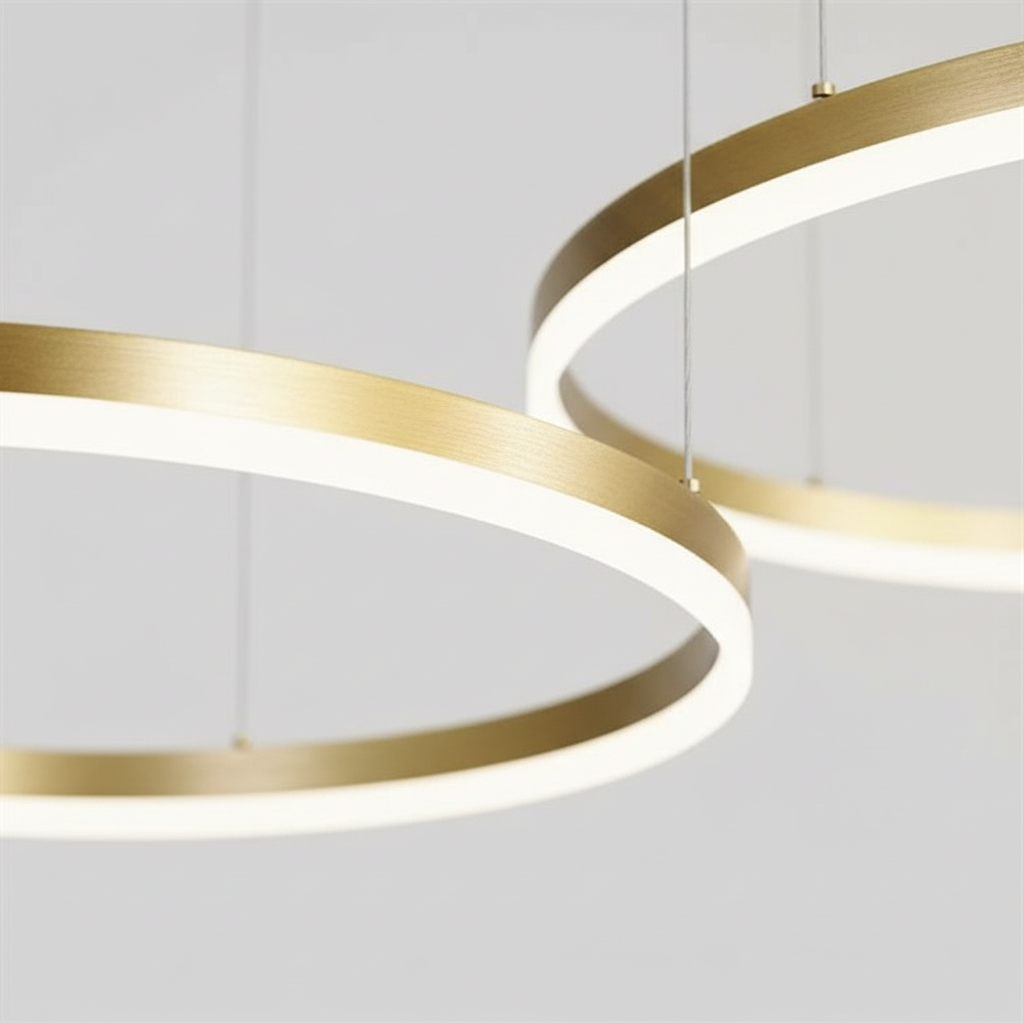 Aura Trio Ring Cluster Pendant Chandelier Angle 3