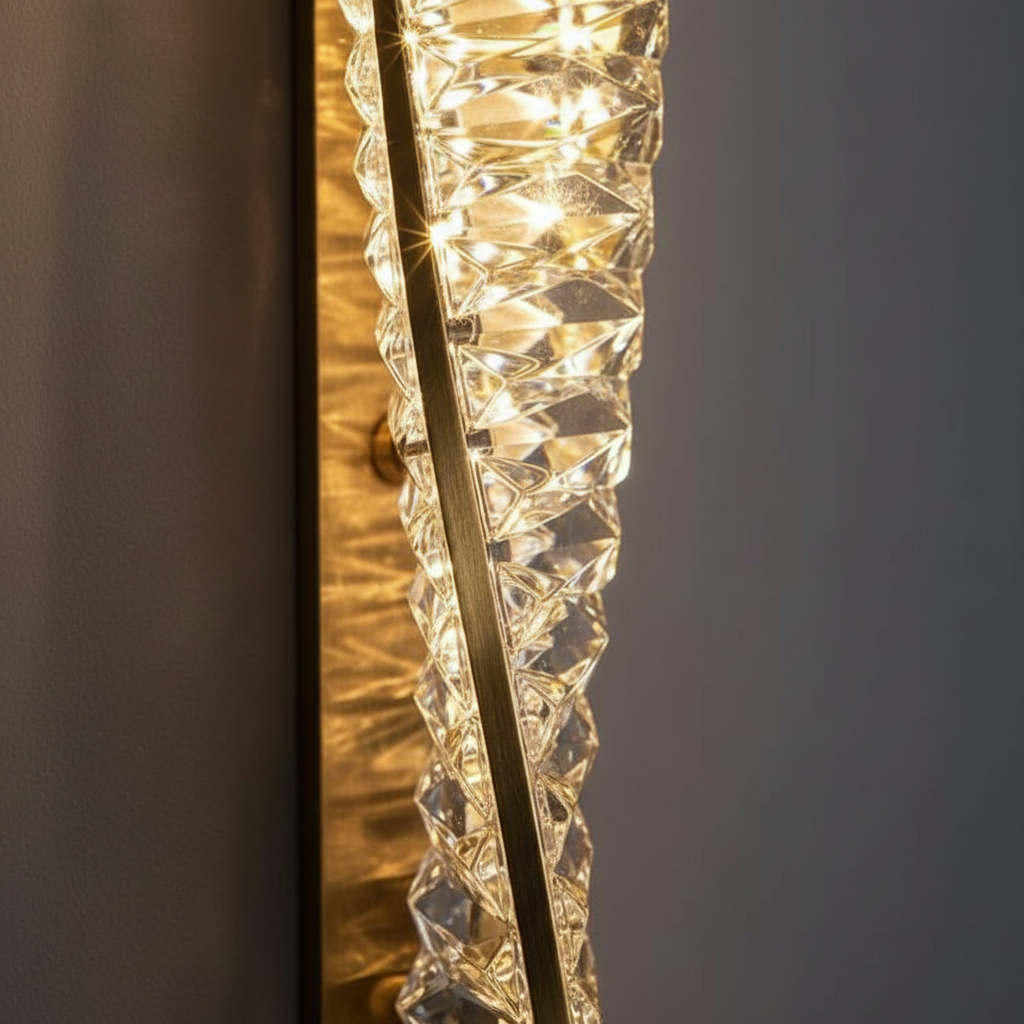 Aura Twist 80cm K9 Crystal Wall Sconce Angle 3
