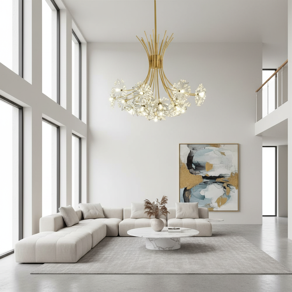 Aurae 12-Head Crystal Bloom Chandelier Primary Perspective