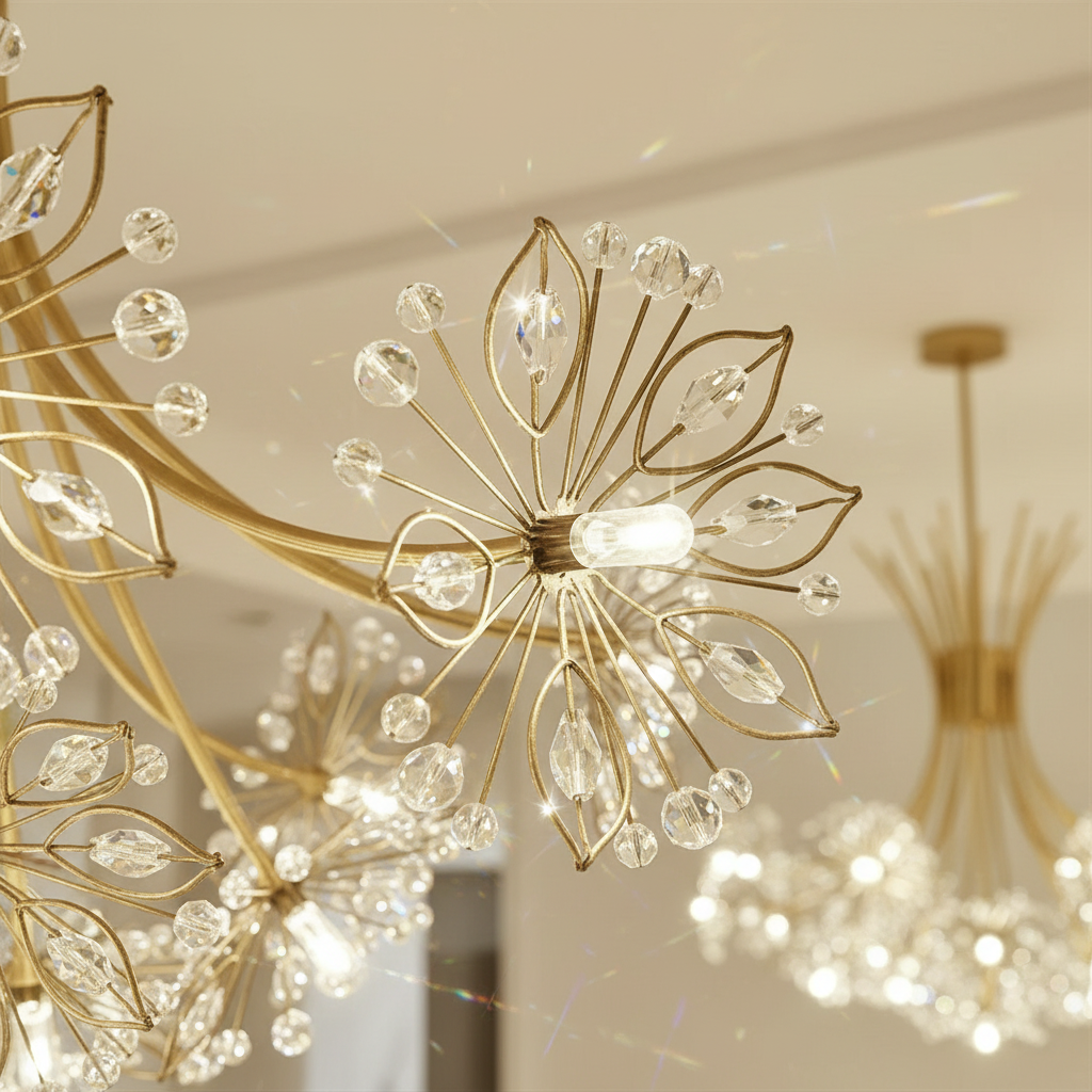 Aurae 12-Head Crystal Bloom Chandelier Angle 3