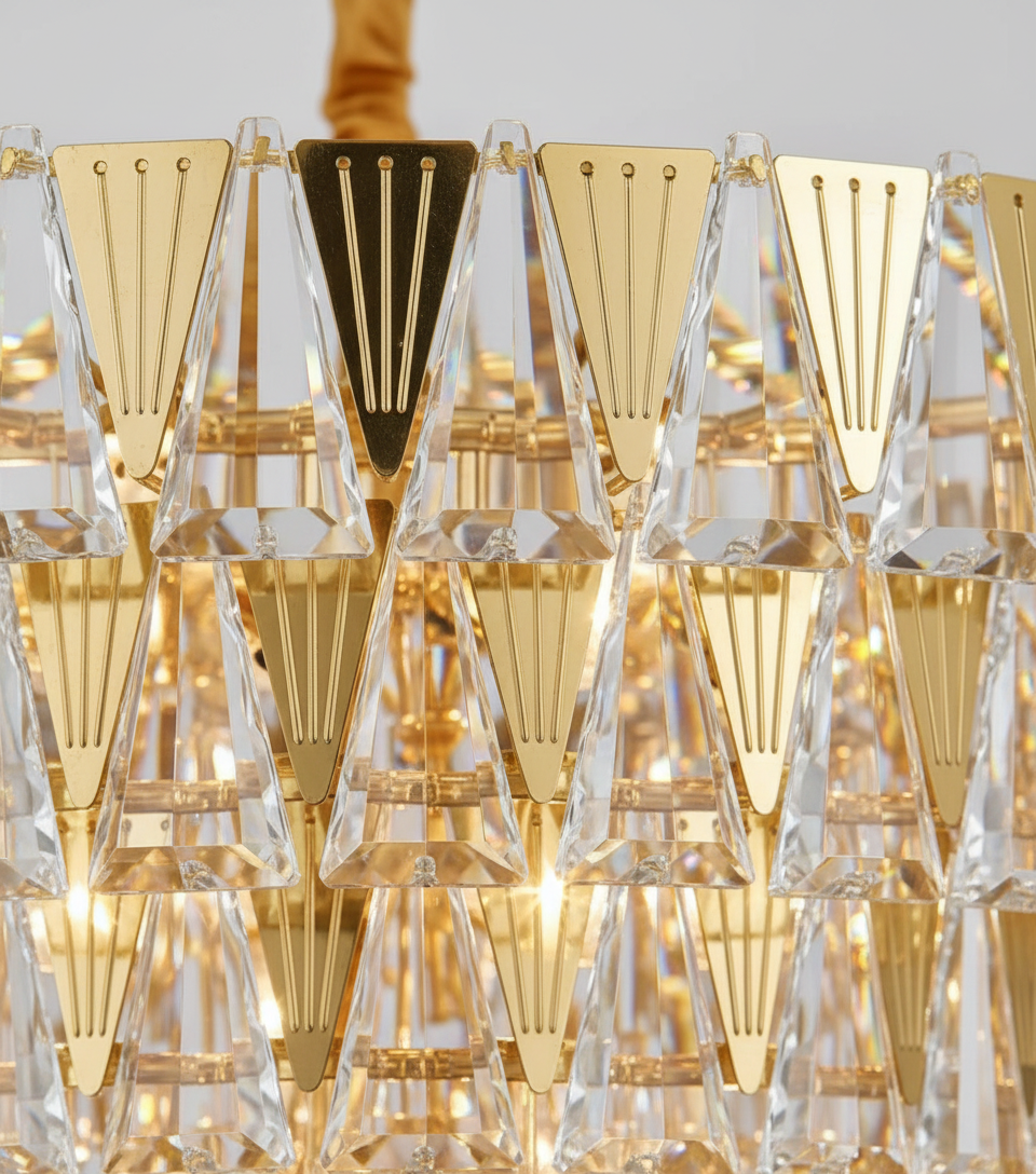 Aurelia 60cm Tiered K9 Crystal Chandelier Angle 3