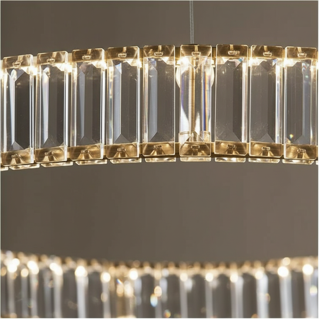 Aurelia 800 K9 Crystal Ring Chandelier Angle 3