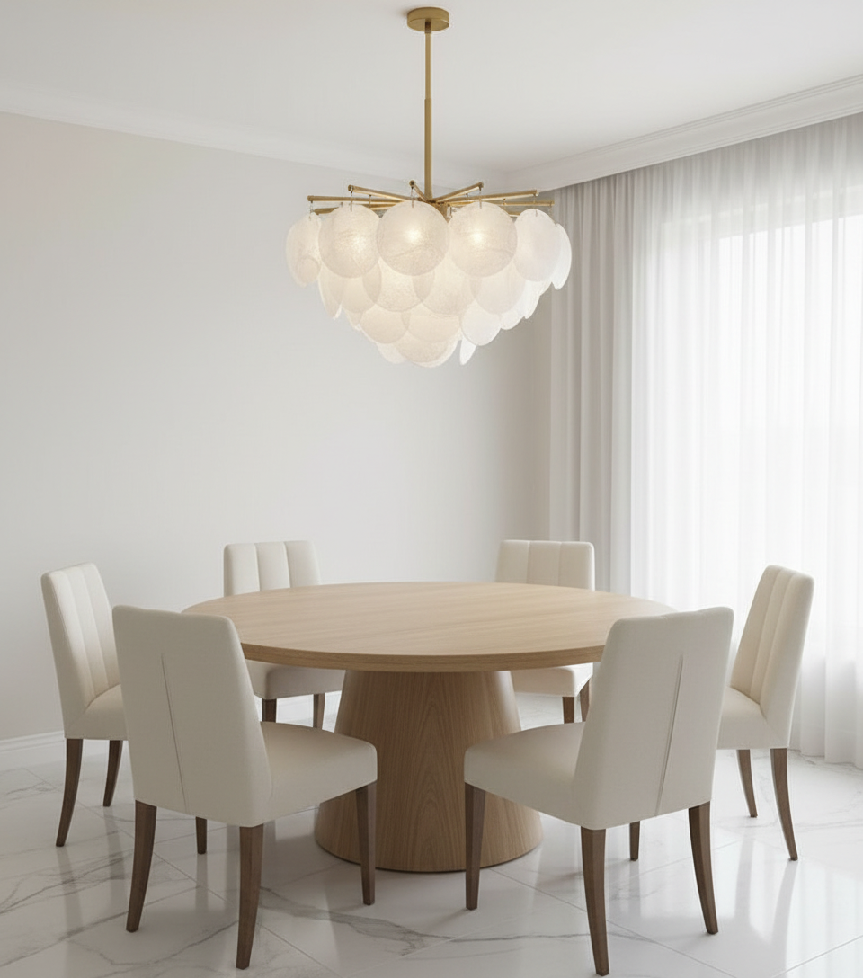 Aurelia 80cm Cloud Glass Chandelier Angle 2