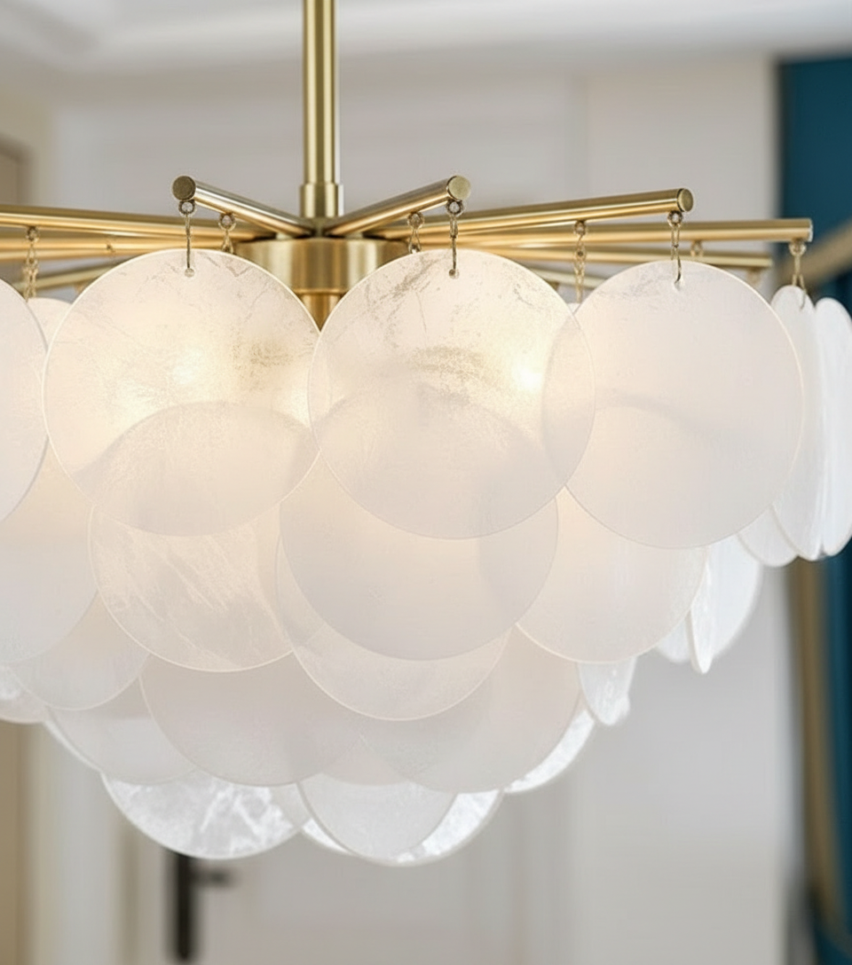 Aurelia 80cm Cloud Glass Chandelier Angle 3