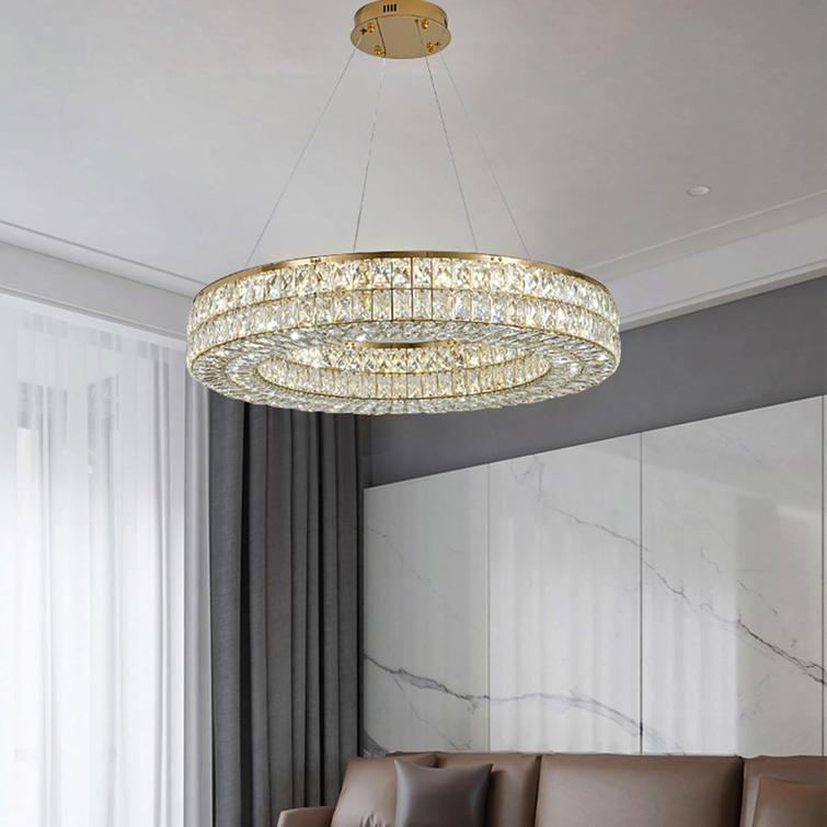 Aurelia 80cm Double-Ring K9 Crystal Chandelier