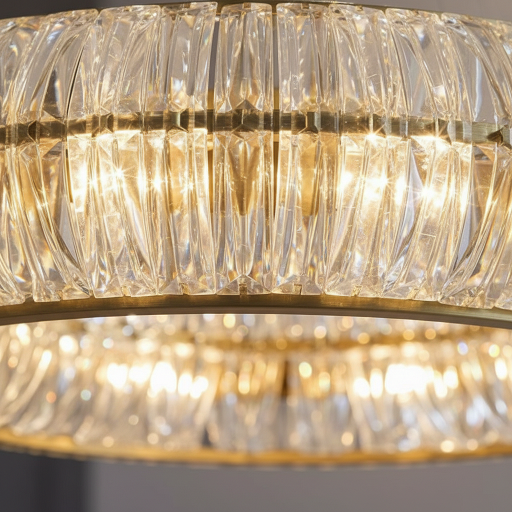 Aurelia 80cm Dual-Ring K9 Crystal Chandelier Angle 3