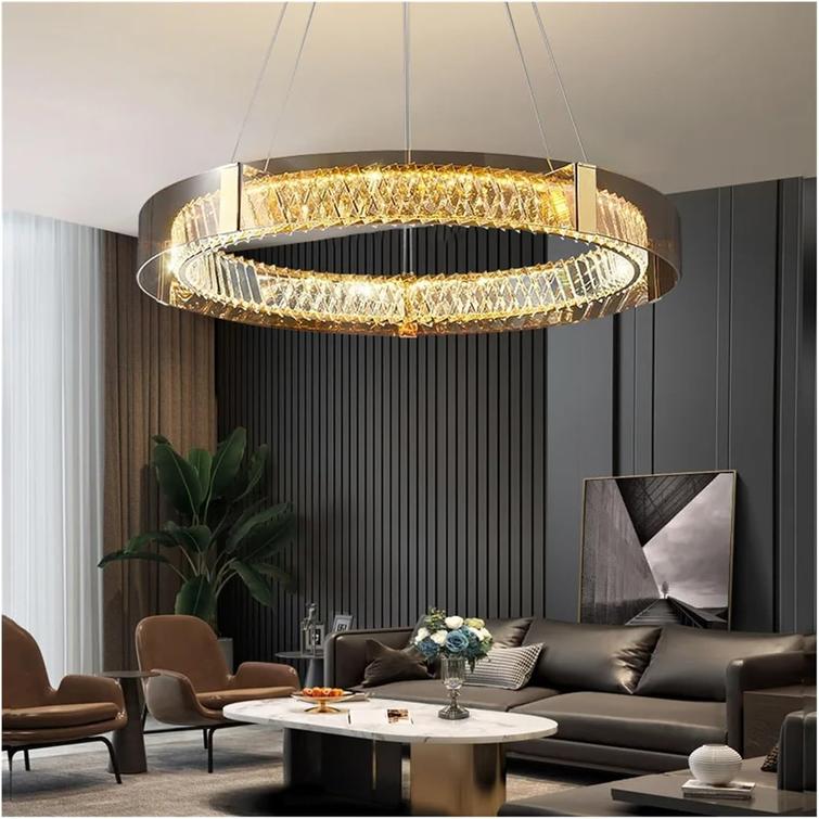 Aurelia 80cm K9 Crystal Halo Chandelier