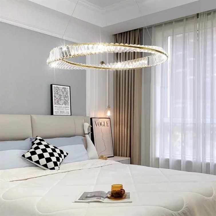 Aurelia 80cm K9 Crystal Ring Chandelier