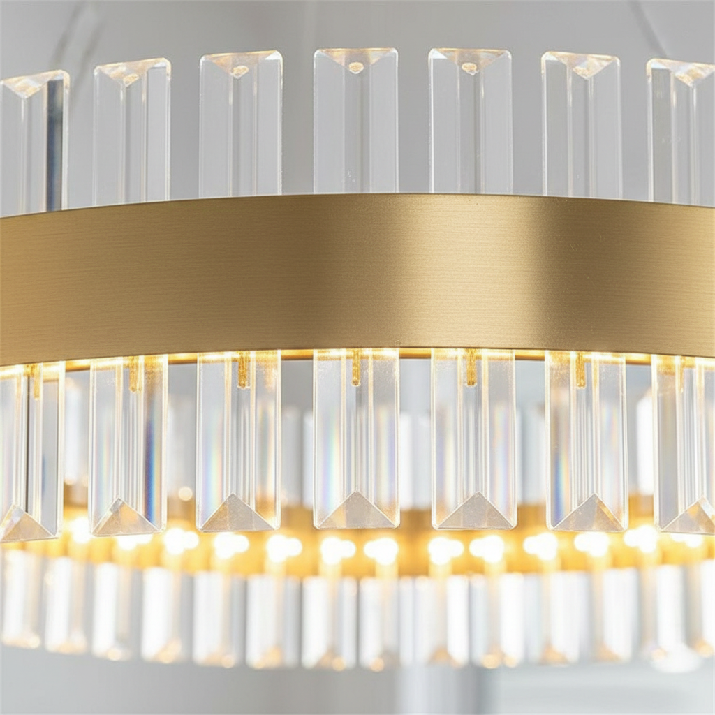 Aurelia 80cm K9 Crystal Ring Chandelier Angle 3