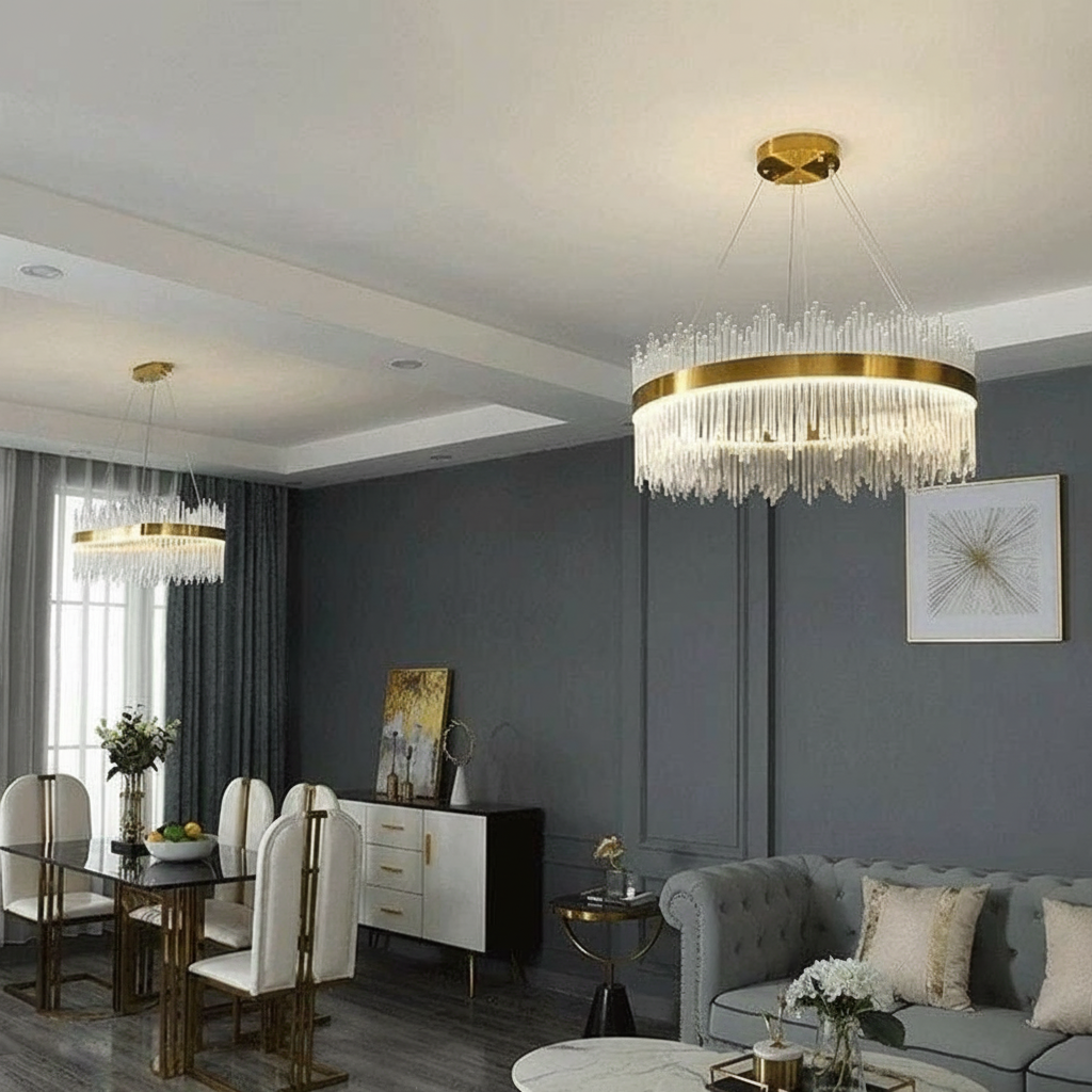Aurelia 80cm Round K9 Crystal Chandelier Primary Perspective