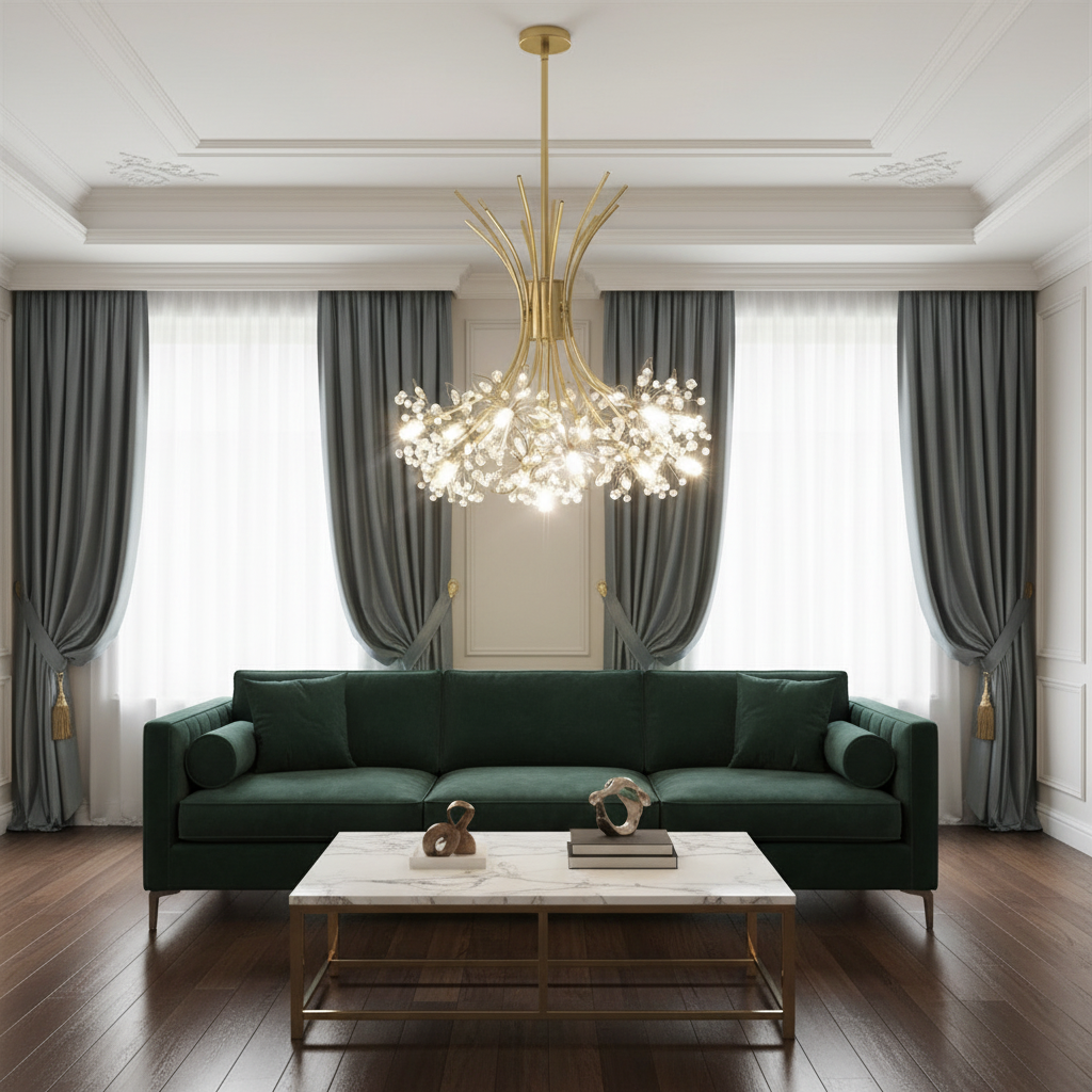 Aurelia 85cm Floral Burst K9 Crystal Chandelier Primary Perspective