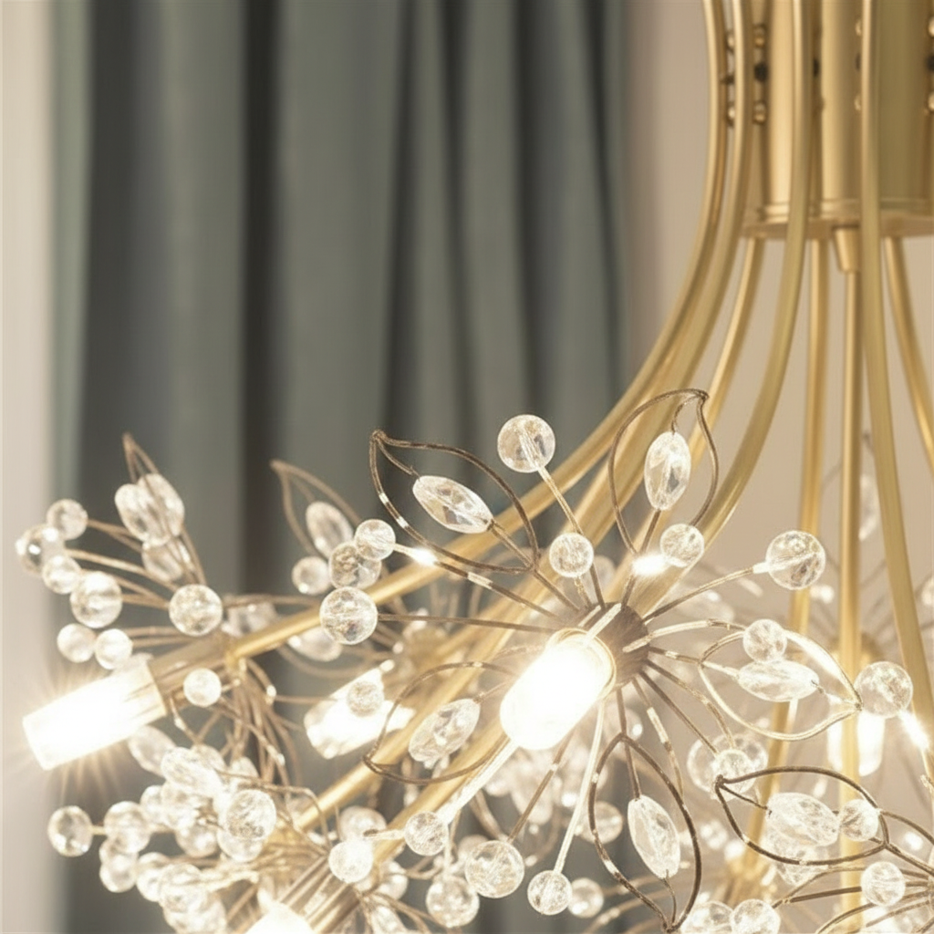 Aurelia 85cm Floral Burst K9 Crystal Chandelier Angle 3