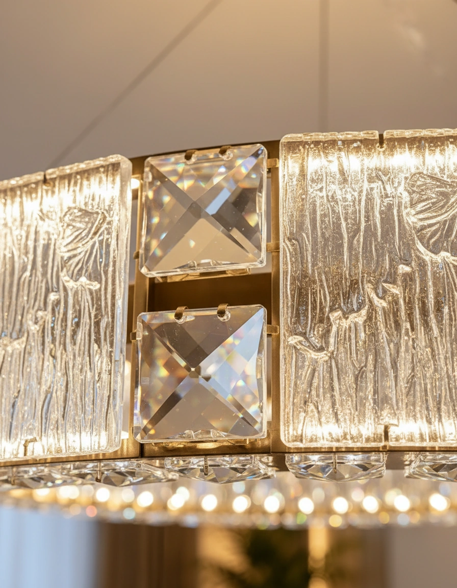 Aurelia 90cm Grand Crystal Ring Chandelier Angle 2