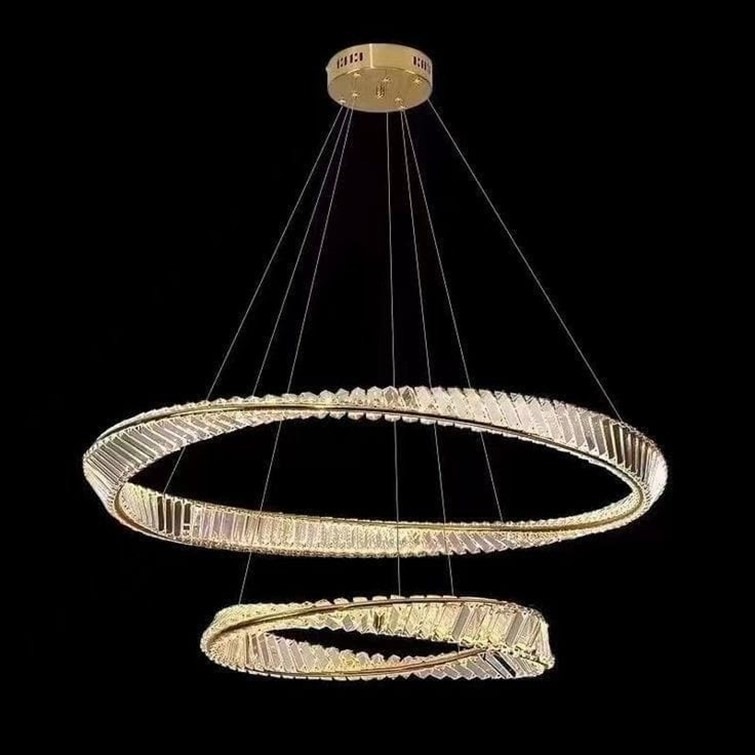 Aurelia Mobius 80cm Double Ring K9 Crystal Chandelier
