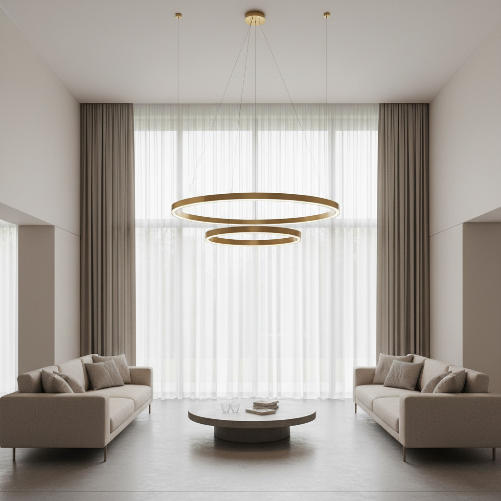 Aurelia Trio Ring LED Chandelier (80/60/40cm) Primary Perspective