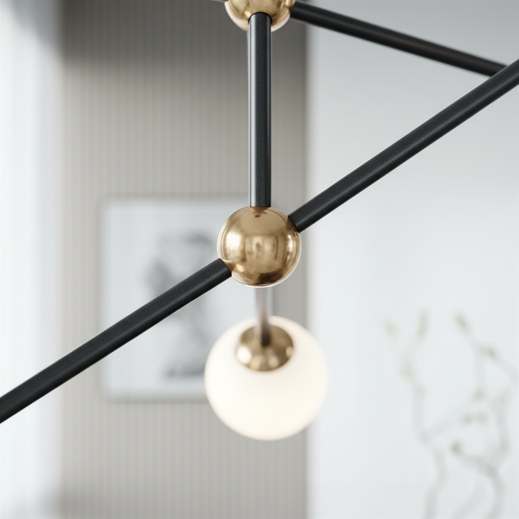 Axiom 5-Arm Modern Sputnik Chandelier Angle 3
