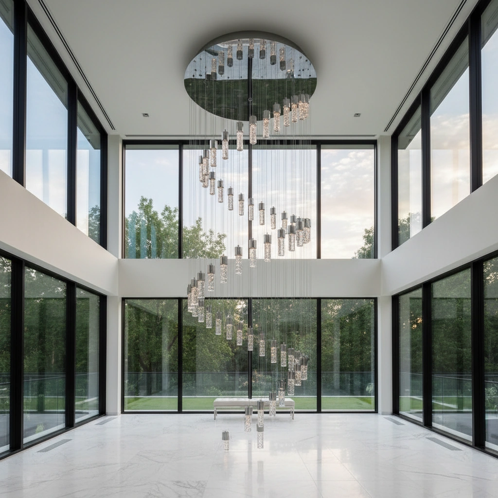 Cascada 28-Light Spiral Bubble Crystal Chandelier Angle 2