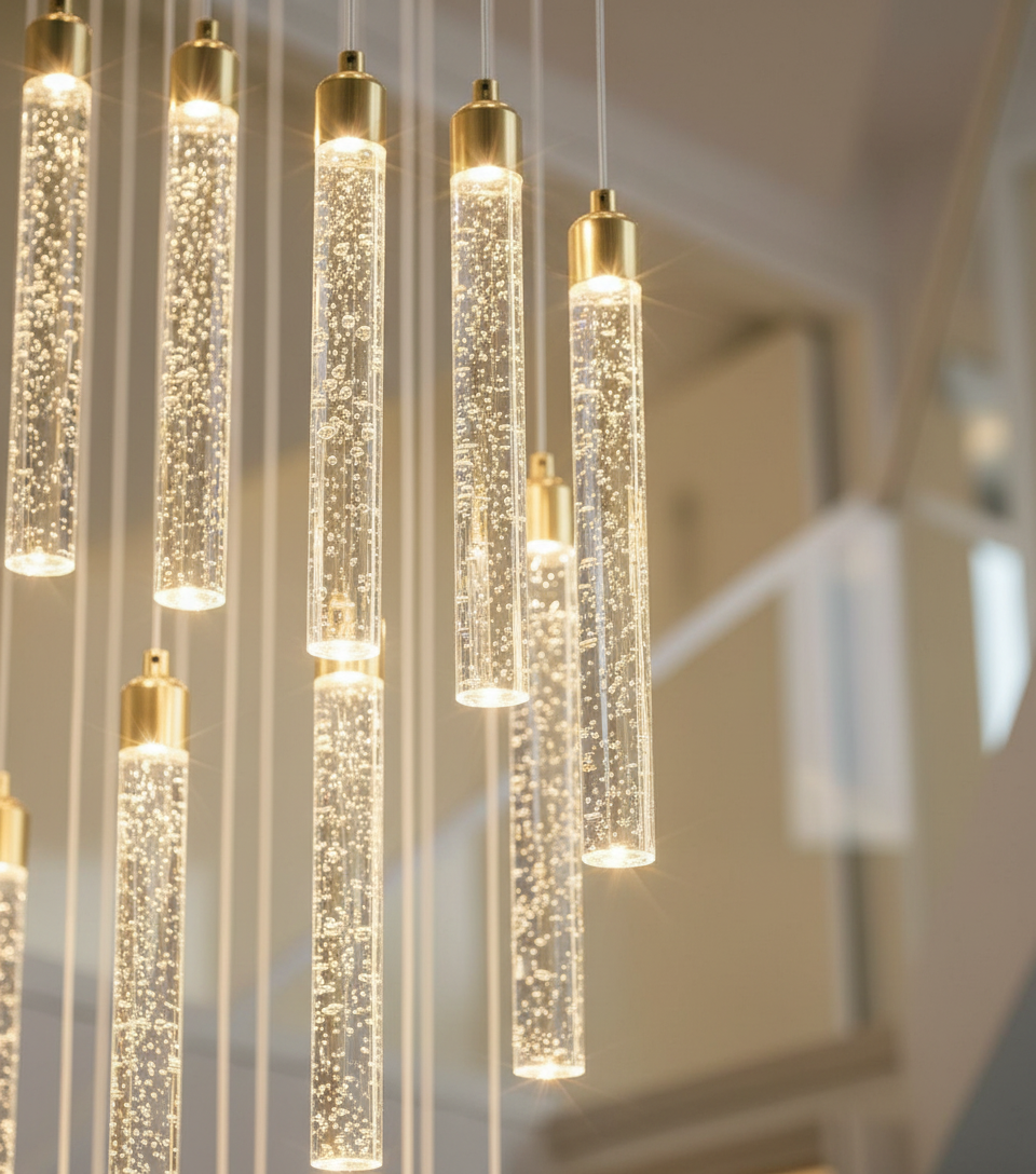 Cascada Spiralis 48-Light Crystal Rod Chandelier Angle 3