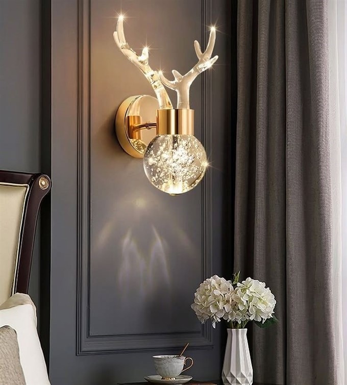 Cervus Crystal Antler Wall Sconce