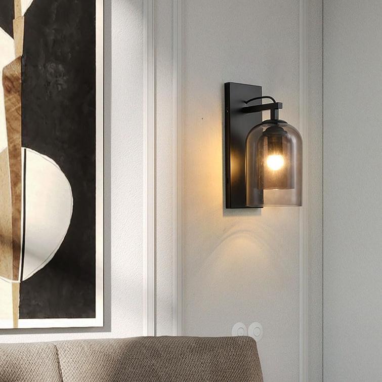 Cloche Mid-Century Smoked Glass Wall Sconce