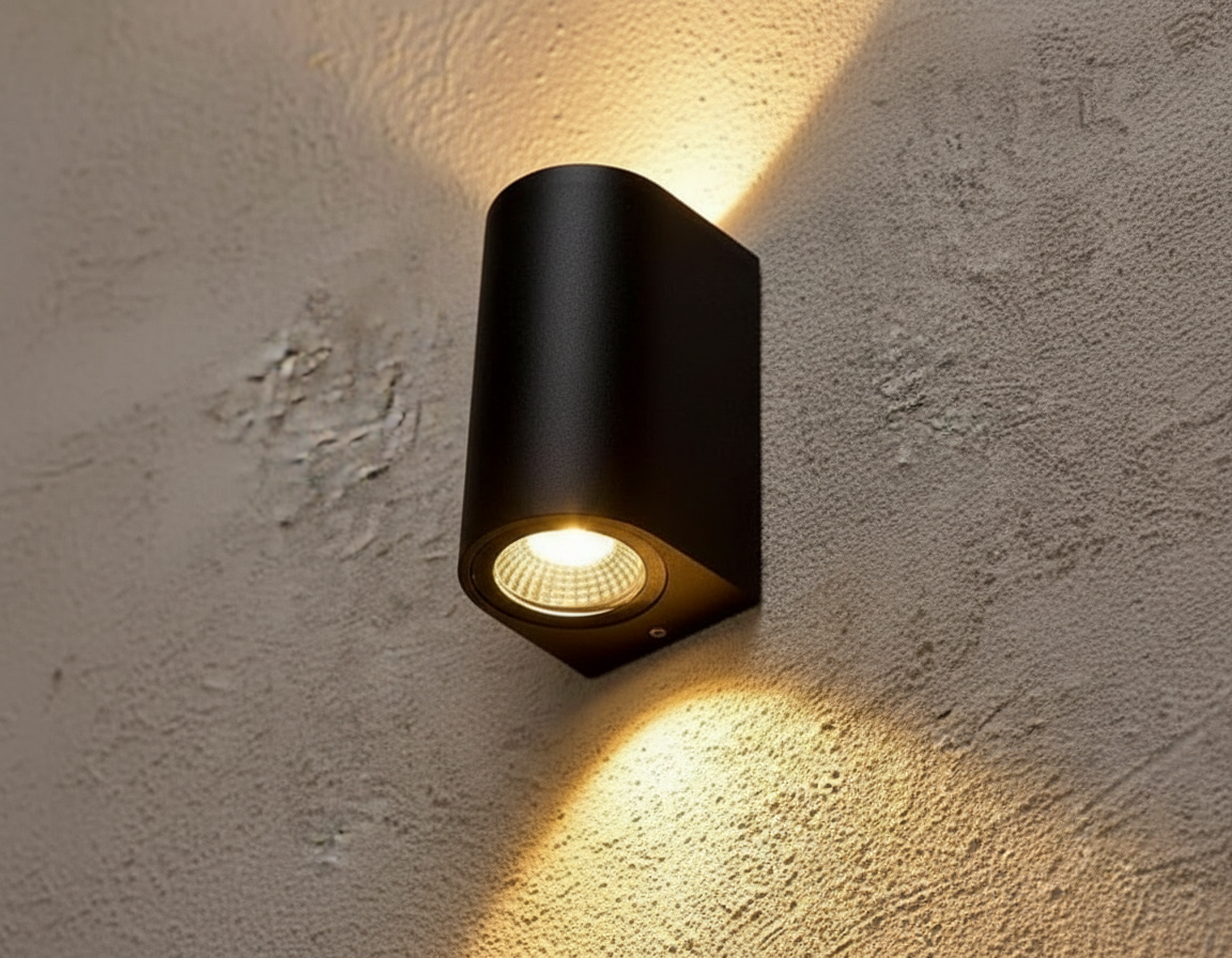 Cygnus IP65 Bi-Directional Wall Luminaire Angle 3
